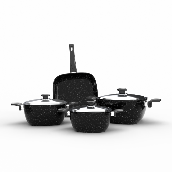 Picture of TopChef Granite Cookware Set - 7pcs