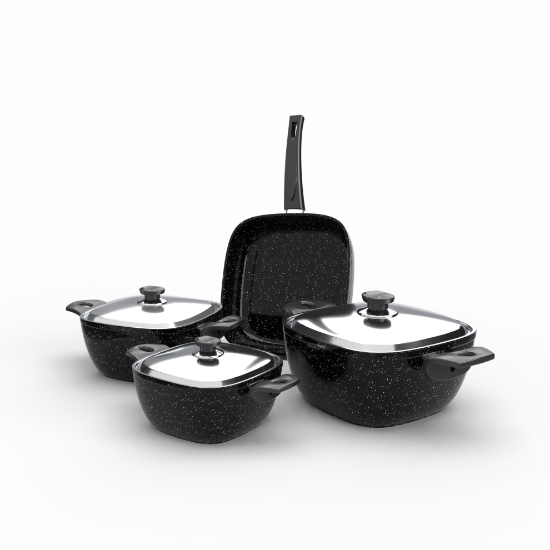 Picture of TopChef Granite Cookware Set - 7pcs