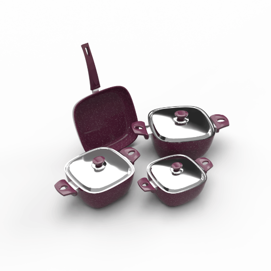 Picture of TopChef Granite Cookware Set - 7pcs
