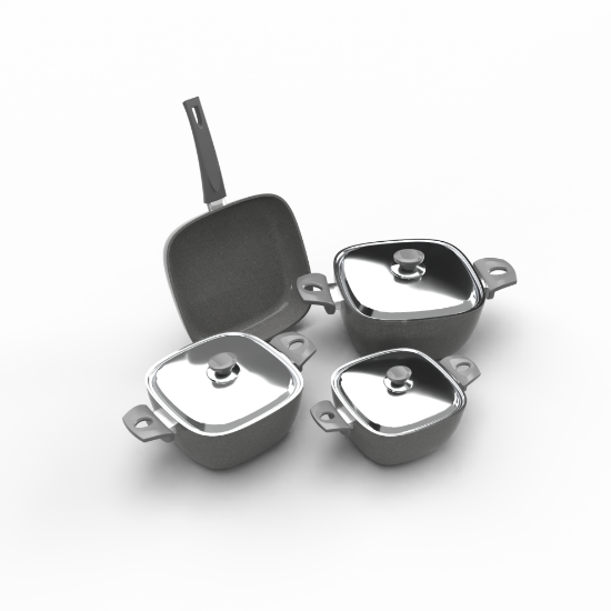Picture of TopChef Granite Cookware Set - 7pcs