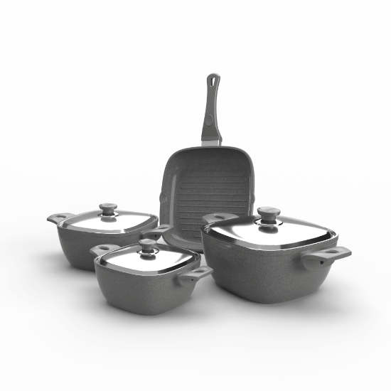 صورة TopChef Granite Cookware Set - 7pcs