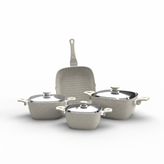 صورة TopChef Granite Cookware Set - 7pcs