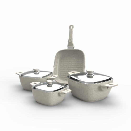 صورة TopChef Granite Cookware Set - 7pcs