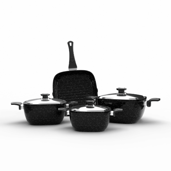 صورة TopChef Granite Cookware Set - 7pcs