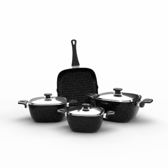 صورة TopChef Granite Cookware Set - 7pcs